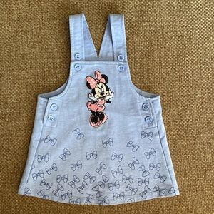 Disney Baby Minnie Mouse Embroidered Jumper Dress 12 Months